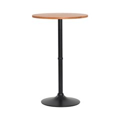 Mesa bistrô fixa 60 cm com tampo de madeira Waw Design